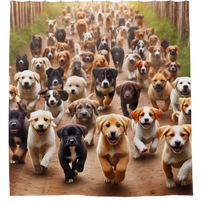 Cortina De Ducha Cachorros (Anverso)