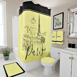 Cortina De Ducha Cafe Paris Shower Curtain