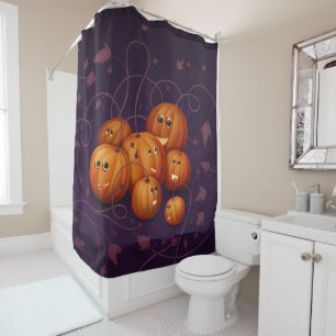Cortina De Ducha Calabazas felices