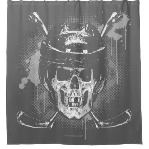 Cortina De Ducha Calavera de hockey