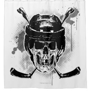 Cortina De Ducha Calavera de hockey