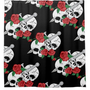 Cortina De Ducha Calaveras, Rosas tuvieron a Dagger