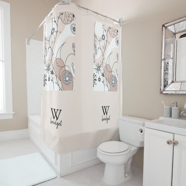 Cortina De Ducha Cálido arte mínimo de Boho para casas (In situ)