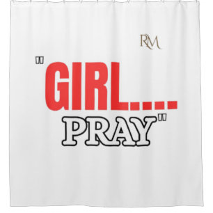 Cortina De Ducha Camiseta Girl Pray Camiseta Cristiana Basada en