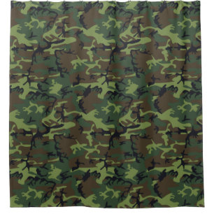 Cortina De Ducha Camo verde