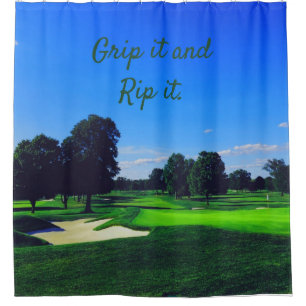 Cortina De Ducha Campo de golf agarrarlo y arrancarlo
