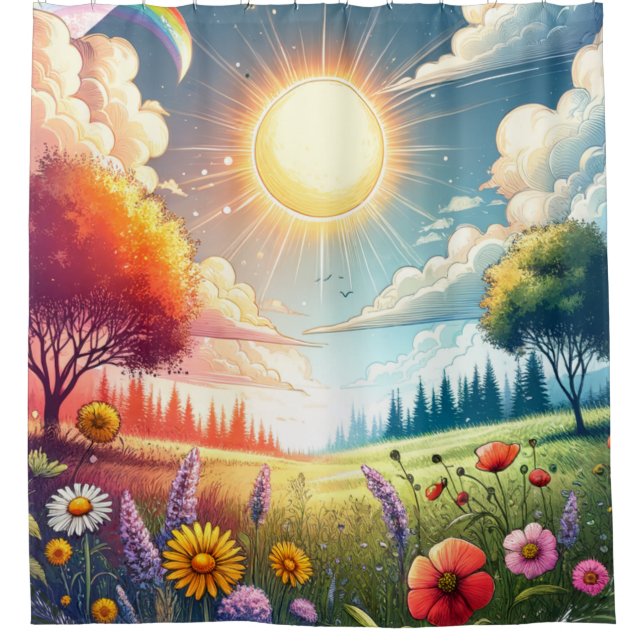 Cortina De Ducha Campo de sueños (Anverso)