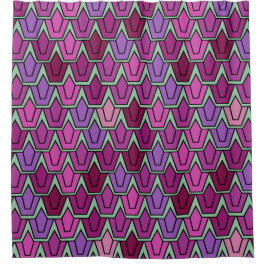 Cortina De Ducha Campo Tulipán púrpura