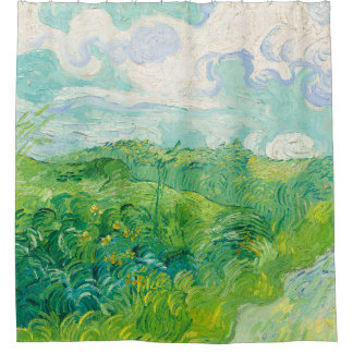 Cortina De Ducha Campos de Trigo Verde Auvers (F807) Van Gogh Bella