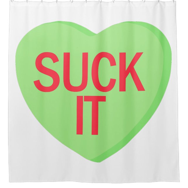 Cortina De Ducha Candy Heart - SUCK IT (Anverso)
