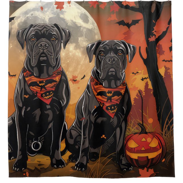Cortina De Ducha Cane Corso Halloween Espeluznante (Anverso)