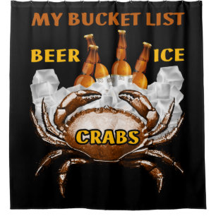 Cortina De Ducha Cangrejo Boil Gift Seafood Bucket List Beer Ice Cr