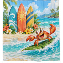 Cangrejo caprichoso de surf y tablas de surf color