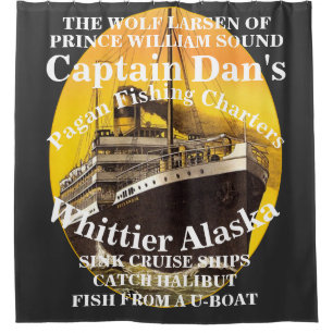 CORTINA DE DUCHA CAPITÁN DAN EL LARSEN DEL LOBO DE ALASKA AK