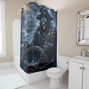 Cortina De Ducha Capitán de la Calavera Fantasma al Timón – Torment