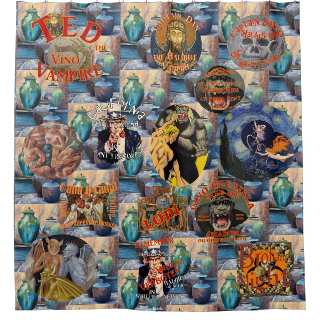 Cortina De Ducha Capitán Negro Dan Skins Albuquerque NM (Anverso)