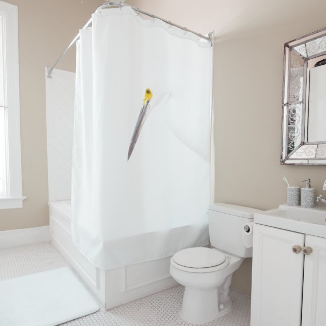 Cortina De Ducha Captura de cabeza de Egret (In situ)