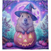 Cortina de ducha Capybara Halloween