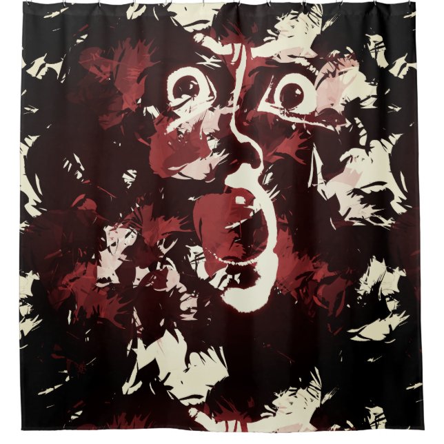 Cortina De Ducha cara aterradora