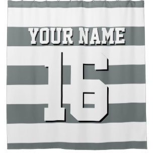 Cortina De Ducha Carbón Deportivo Jersey Preppy Stripe