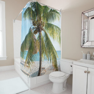 Cortina De Ducha Caribbean Beach Blis #1 #wall #art