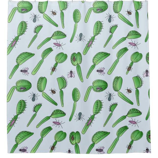 Cortina De Ducha Carnivoren blau (Anverso)