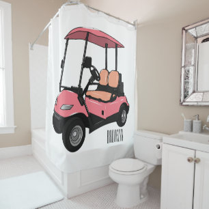 Cortina De Ducha Carro de golf / ilustracion personalizado de coche