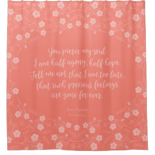 Cortina De Ducha Carta de amor Floral Jane Austen Persuasion