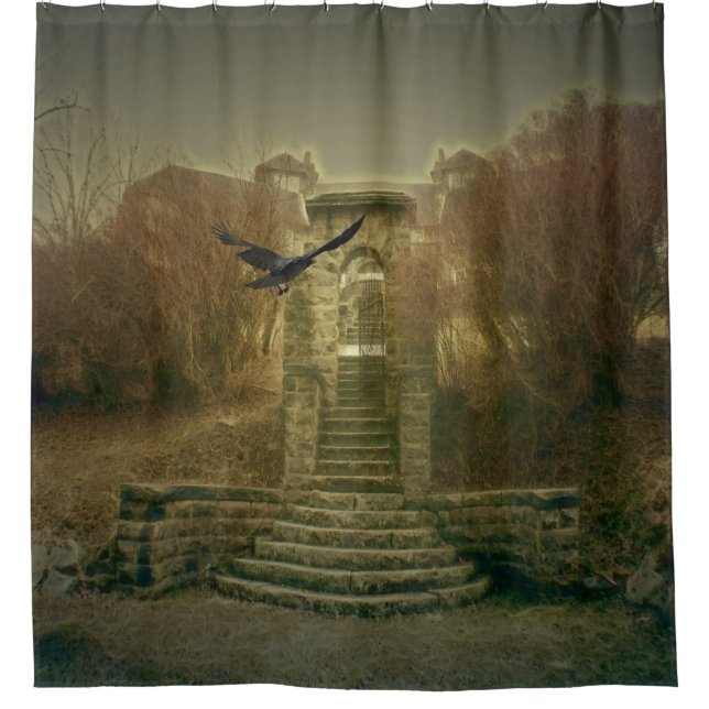 Cortina De Ducha Casa embrujada (Anverso)