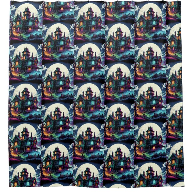 Cortina De Ducha Casa embrujada (Anverso)