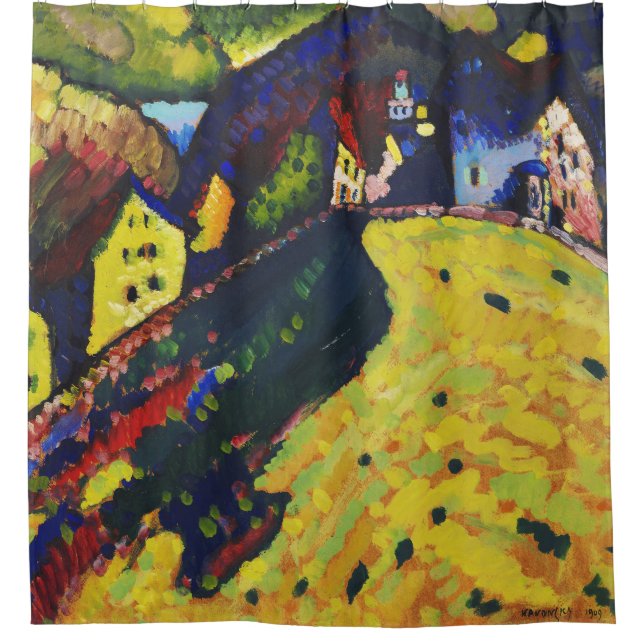 Cortina De Ducha Casas en Murnau - Wassily Kandinsky (Anverso)