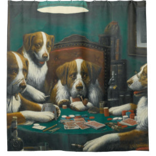 Cortina De Ducha Cassius Marcellus Coolidge Dogs Poker Game 1894