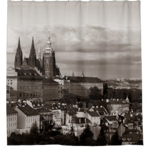 Cortina De Ducha Castillo de Praga con Catedral de San Vitus en che