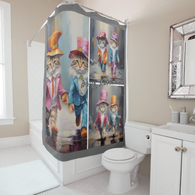 Cortina De Ducha Cat - Otoño (In situ)