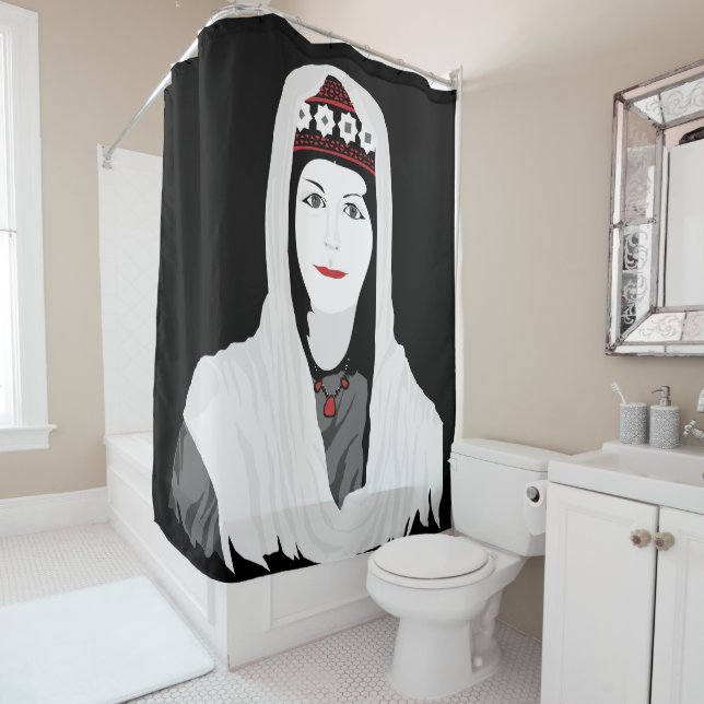 Cortina De Ducha caucásico (In situ)