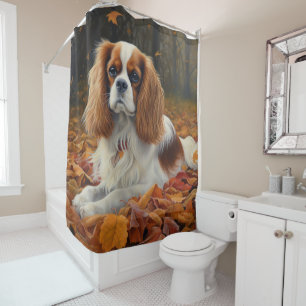 Cortina De Ducha Cavalier King en Otoño Caen Hojas Inspiran