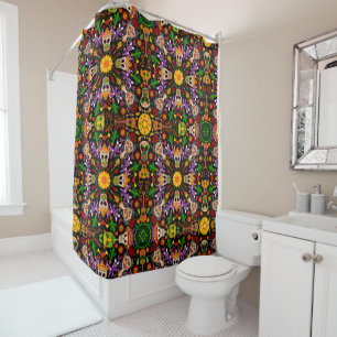 Cortina De Ducha Celebrate the Day of the dead in Mexican style