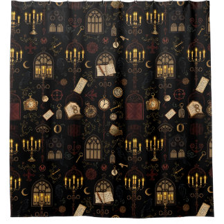 Cortina de ducha Celestial Dark Academia