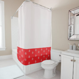 Cortina De Ducha Cerezo Rojo Con Mandalas