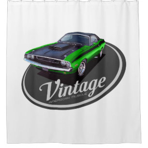 Cortina De Ducha Challenger de Vintage
