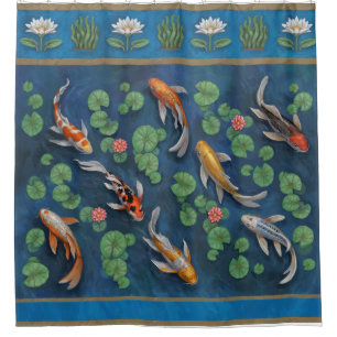 Cortina De Ducha Charca de Koi