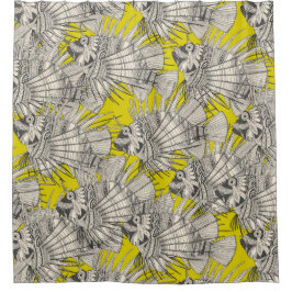 Cortina De Ducha chartreuse de espejismo de pescado