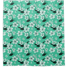 Cortina De Ducha CHERRY BLOSSOM (MINT) Shower Curtain