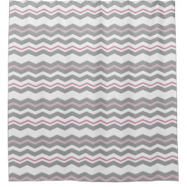 Cortina De Ducha Chevron horizontal moderno con cualquier color
