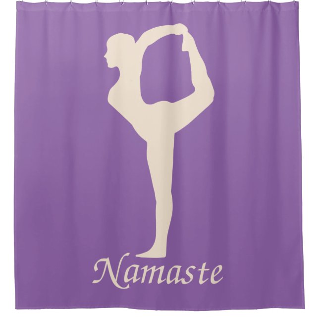 Cortina De Ducha Chica de yoga (Anverso)