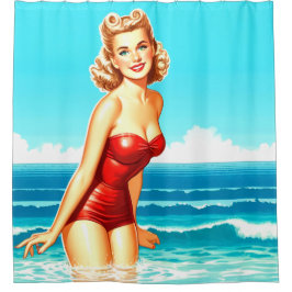 Cortina De Ducha Chica Pin Up