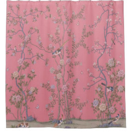 Cortina De Ducha Chinoiserie rosa