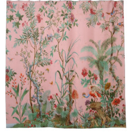 Cortina De Ducha Chinoiserie rosa