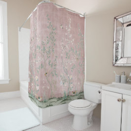 Cortina De Ducha Chinoiserie rosa