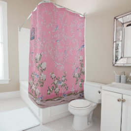 Cortina De Ducha Chinoiserie rosa